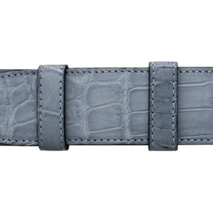 1 1/2" Slate Seasonal Belt with Derby Cocktail Buckle in Polished Nickel